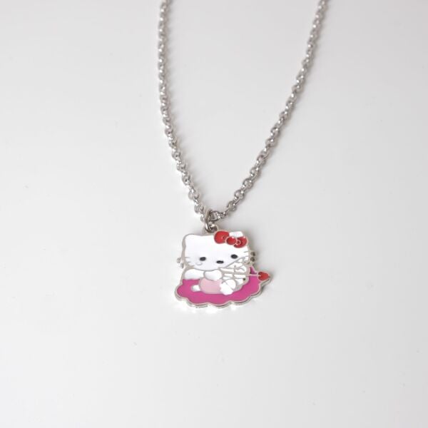White Hello Kitty Shooting Love Arrow Kolye