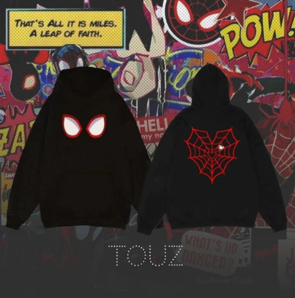 Spider Web Kapşonlu Sweatshirt