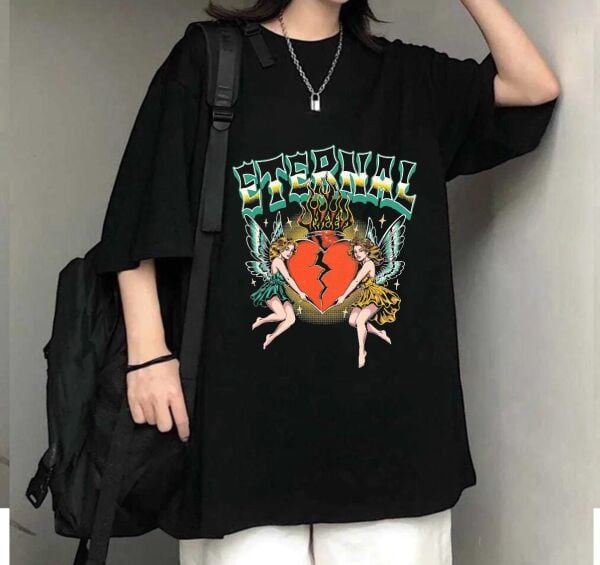 Eternal Baskılı Siyah T-Shirt