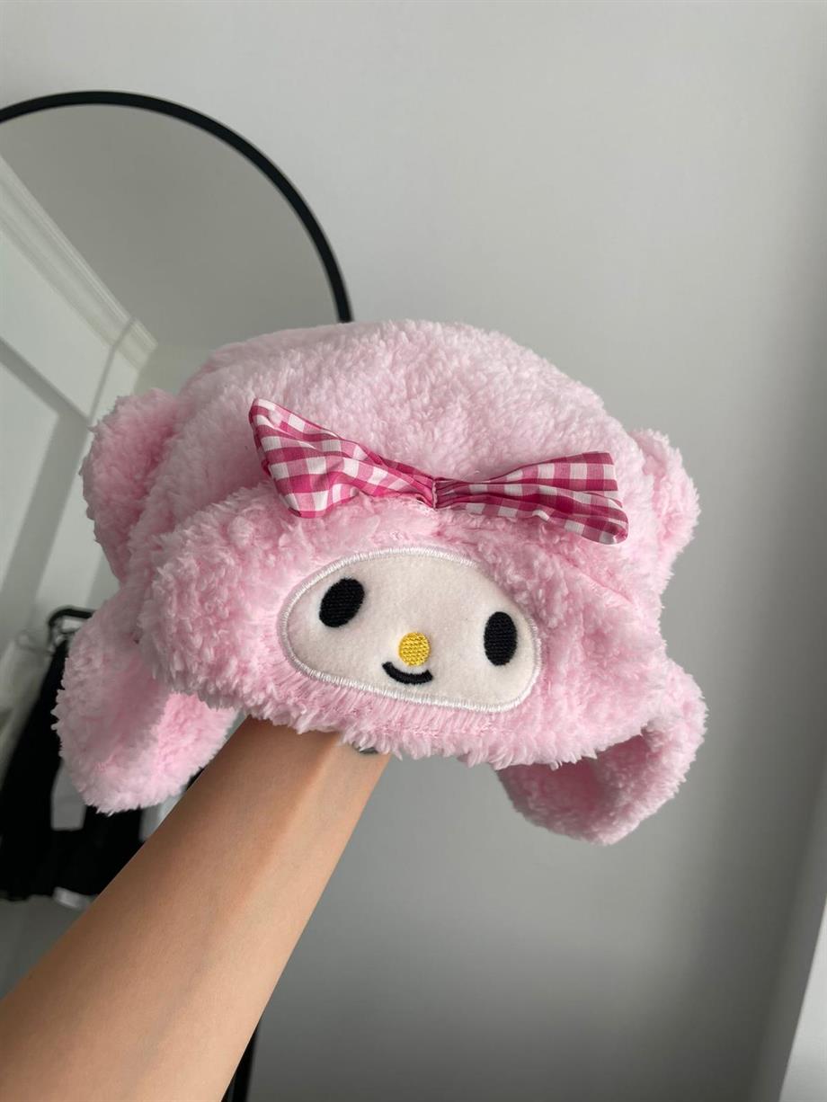 My Melody Peluş Bomber Şapka