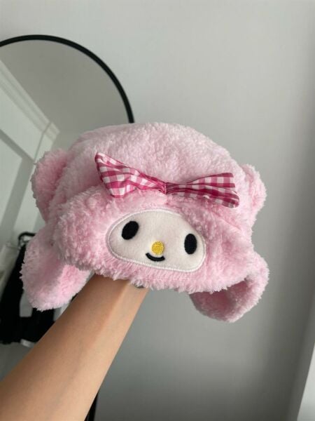 My Melody Peluş Bomber Şapka
