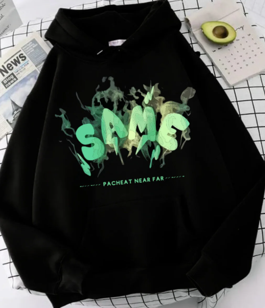 Street Wear Same Oversize Unisex Siyah Sweatshirt